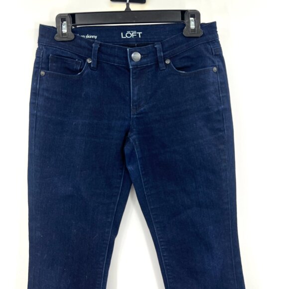 Loft Dark Wash Modern Skinny Jeans Women's 26 2P - Picture 2 of 10